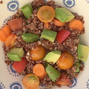 A picture of Green & Gold Quinoa Salad that links to our Lunch Suggestion Recipes